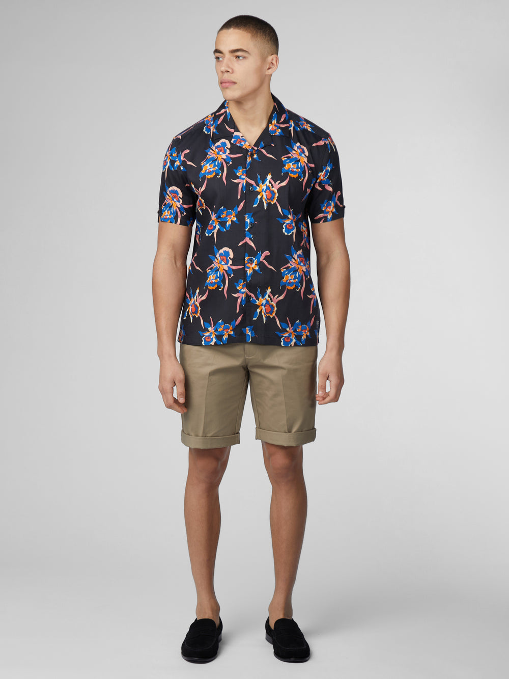 Camisas Ben Sherman Signature Botanical Print Negras | 095-YXCZMU