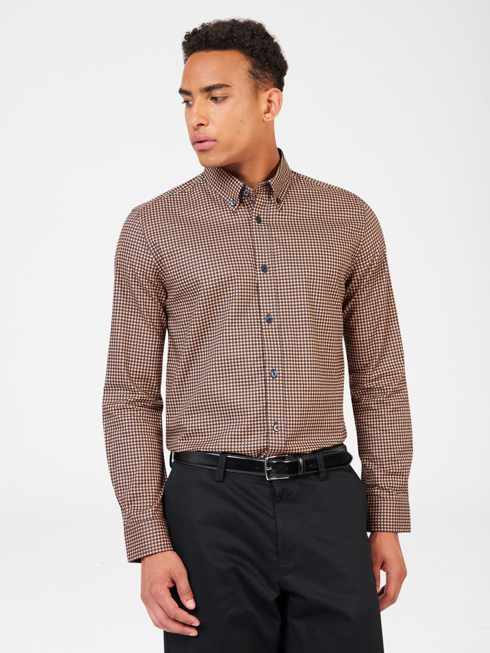 Camisas Ben Sherman Signature Chevron Naranjas | 059-KMYHPV