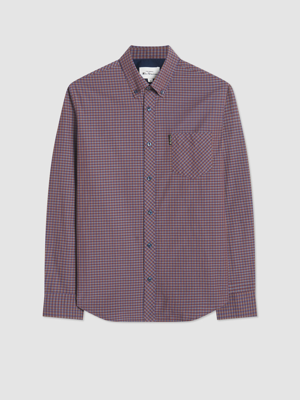 Camisas Ben Sherman Signature Gingham Long-Sleeve Moradas | 036-VPSDZW