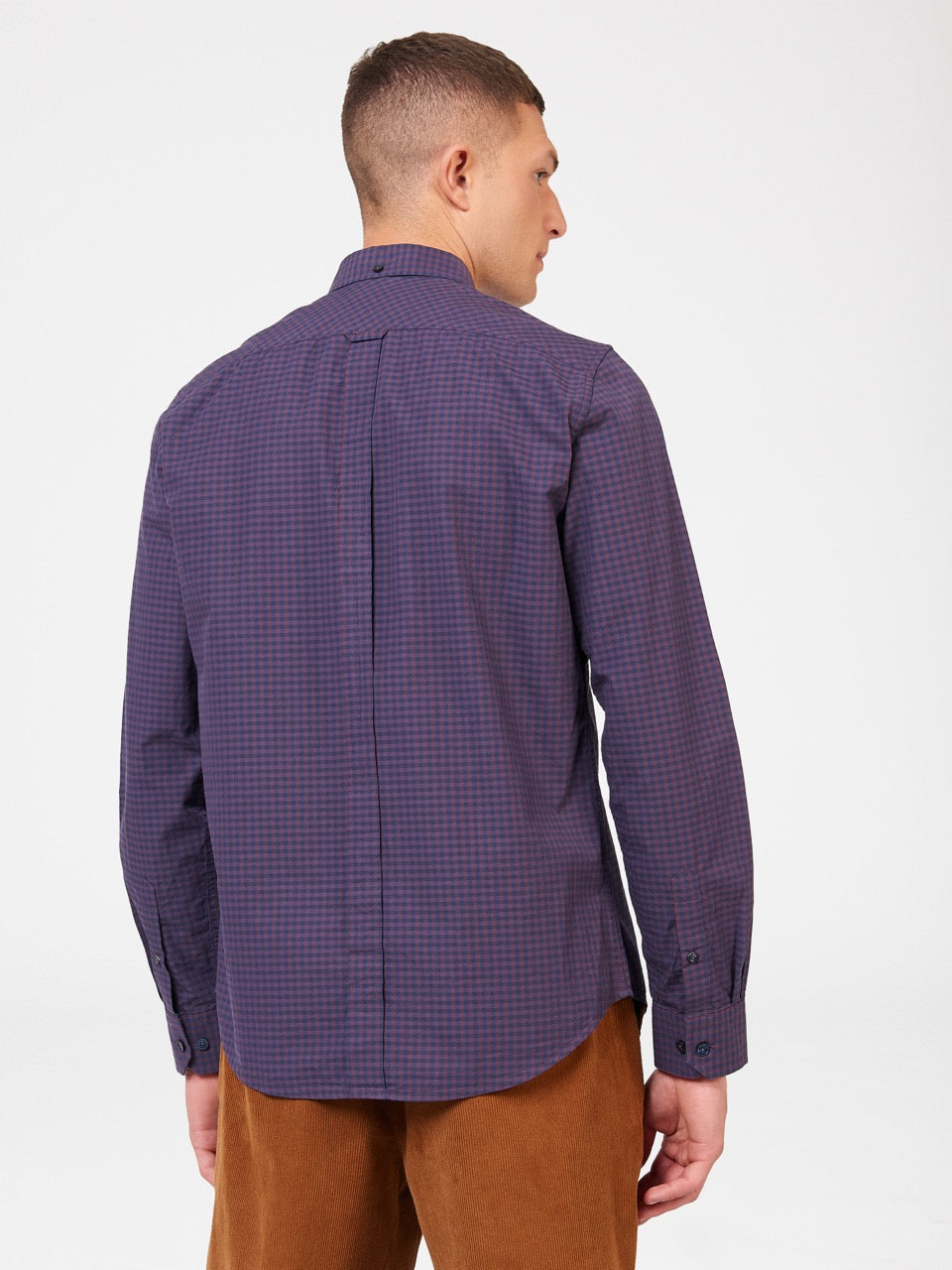 Camisas Ben Sherman Signature Gingham Long-Sleeve Moradas | 219-EVAZYB