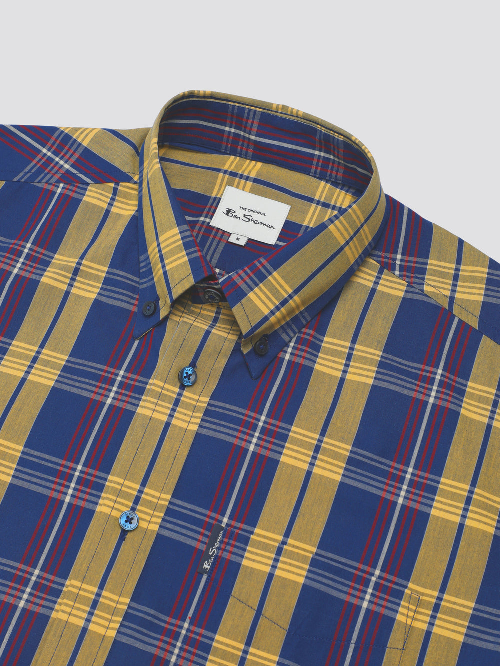 Camisas Ben Sherman Signature Irregular Check Azules | 123-GOCLSF