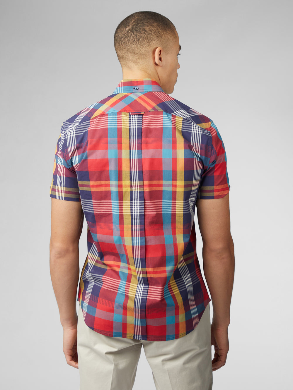 Camisas Ben Sherman Signature Large Madras Check Rojas | 936-JDONIE