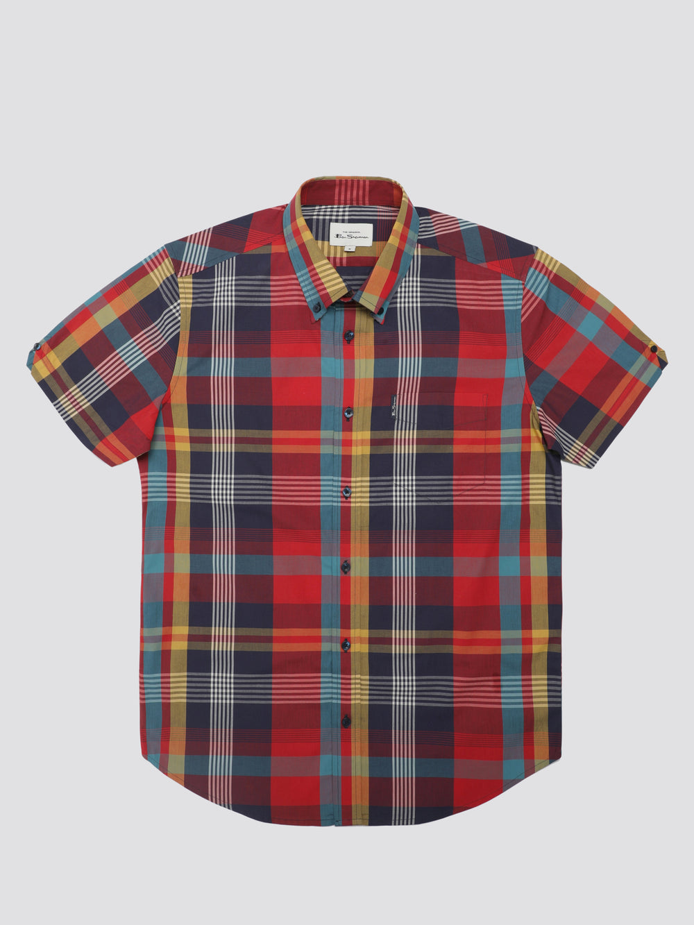 Camisas Ben Sherman Signature Large Madras Check Rojas | 936-JDONIE