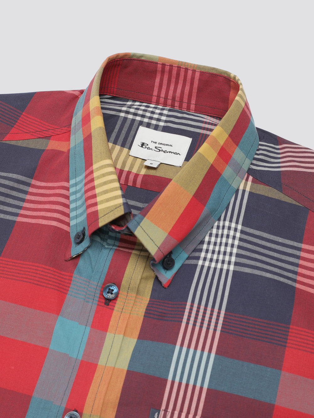 Camisas Ben Sherman Signature Large Madras Check Rojas | 936-JDONIE