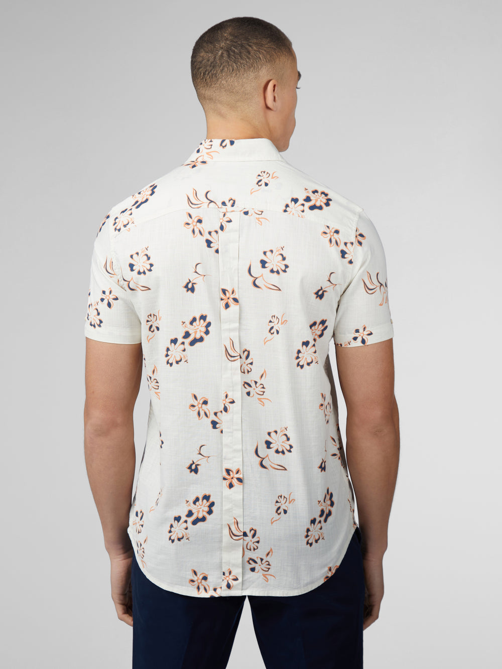 Camisas Ben Sherman Signature Linear Floral Blancas | 630-VQCIPX