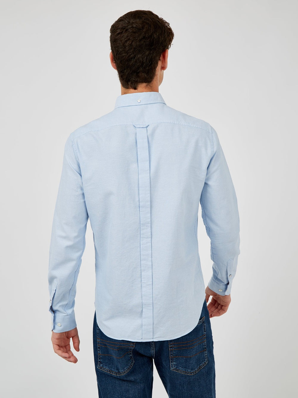 Camisas Ben Sherman Signature Organic Long-Sleeve Oxford Azules | 290-GERAQF