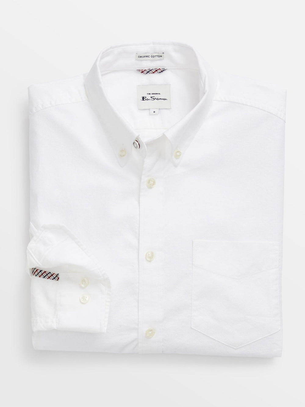 Camisas Ben Sherman Signature Organic Long-Sleeve Oxford Blancas | 027-WGRXMC