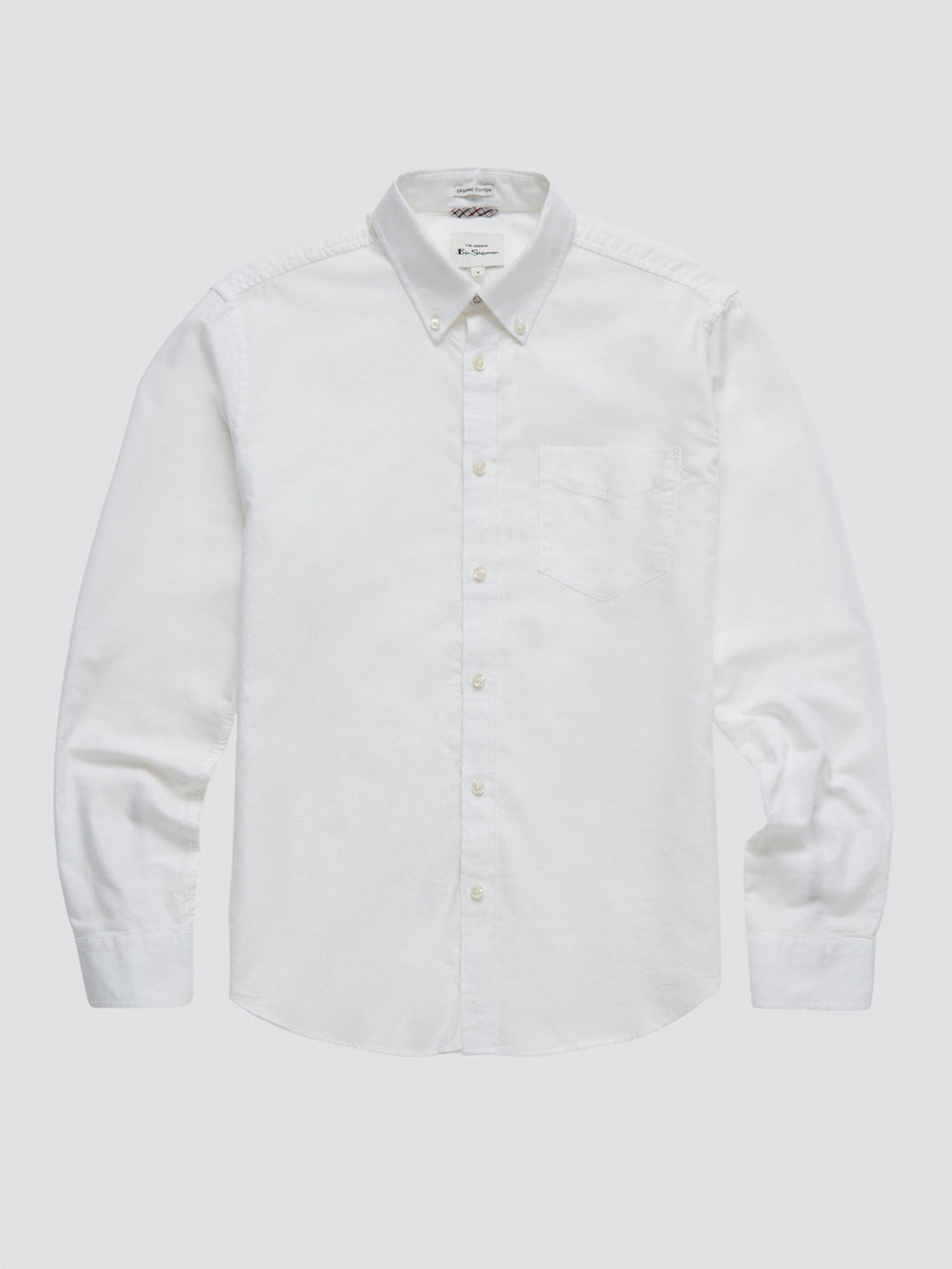 Camisas Ben Sherman Signature Organic Long-Sleeve Oxford Blancas | 027-WGRXMC