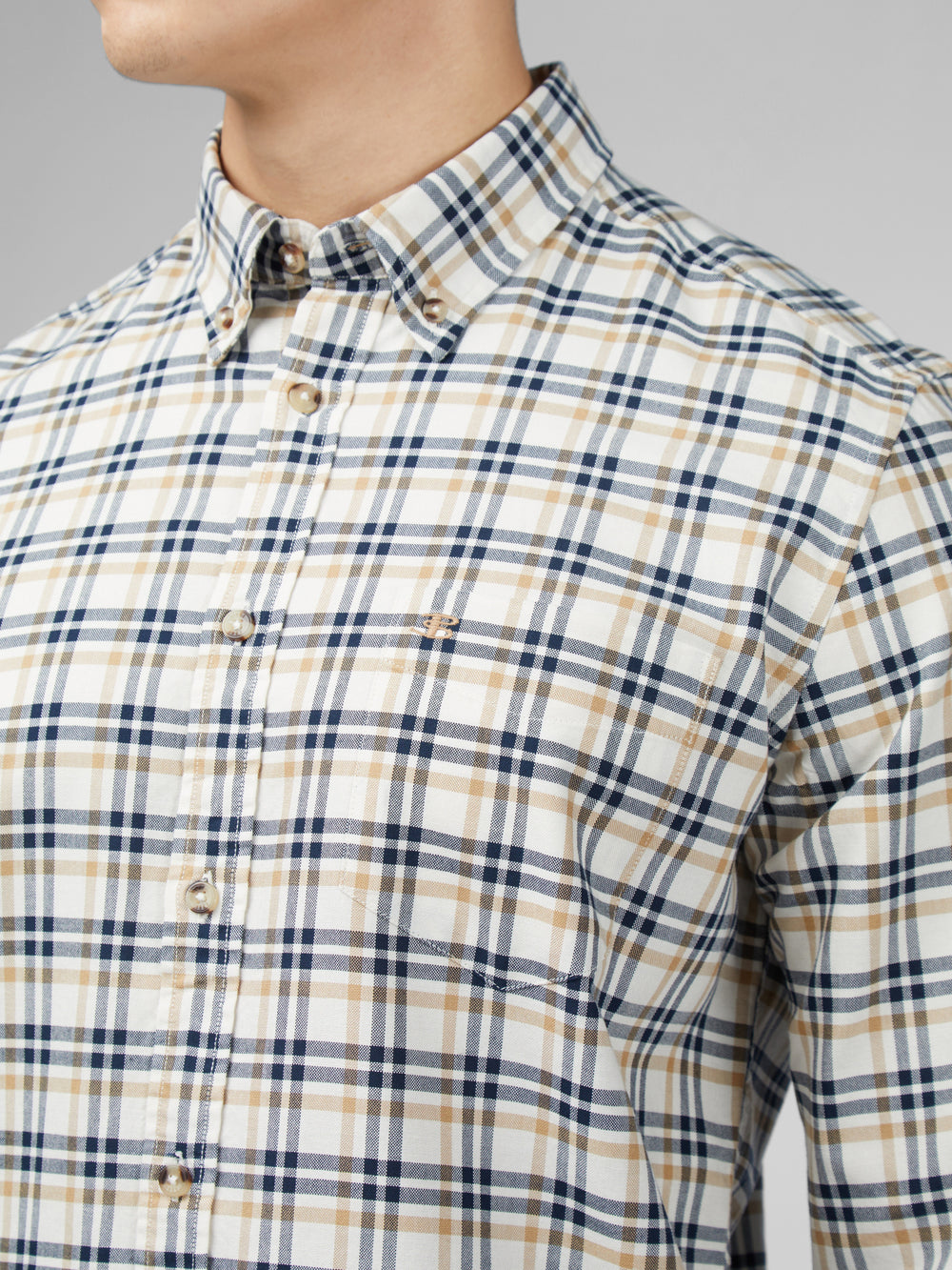 Camisas Ben Sherman Signature Oxford Check Blancas | 530-SOHRYU