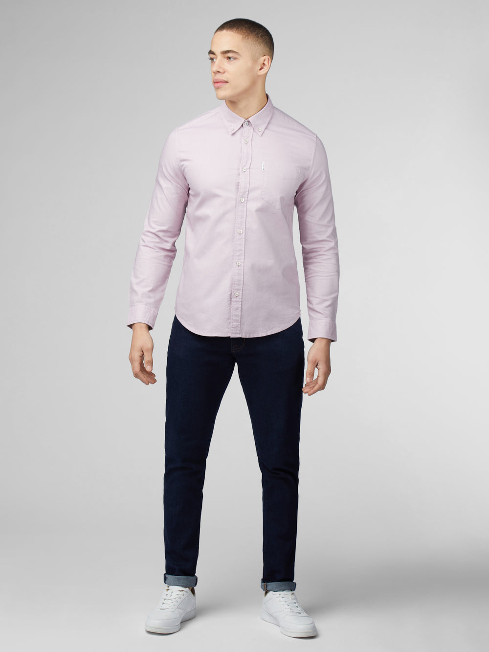 Camisas Ben Sherman Signature Oxford Long Sleeve Moradas | 609-LTSQRI