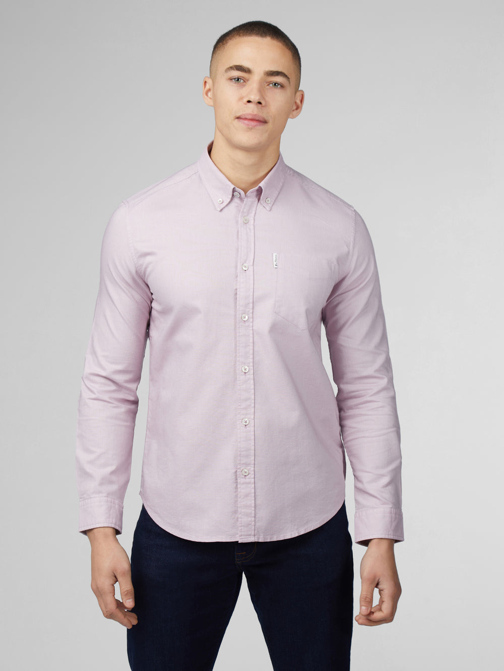 Camisas Ben Sherman Signature Oxford Long Sleeve Moradas | 609-LTSQRI