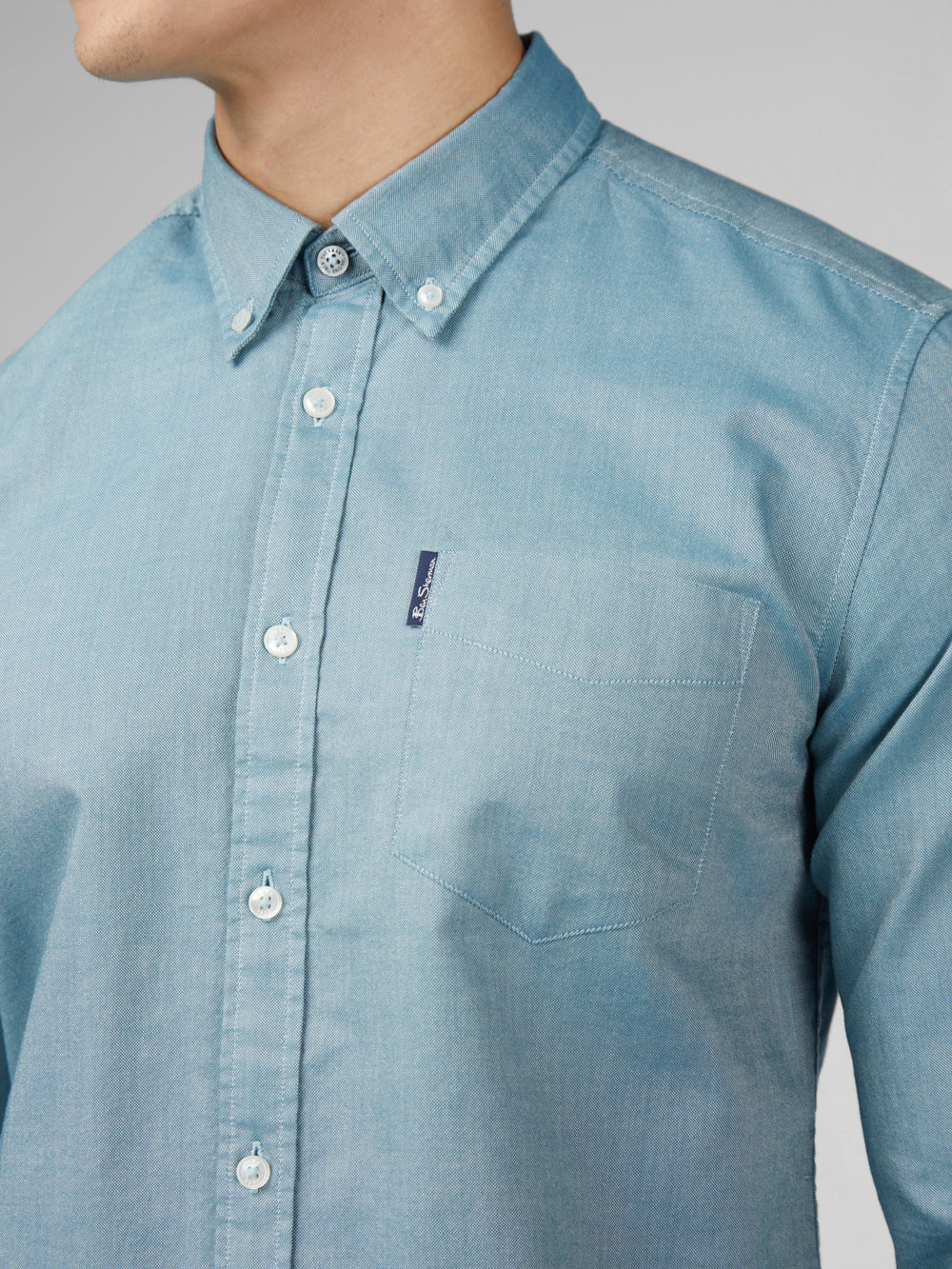 Camisas Ben Sherman Signature Oxford Turquesa | 648-GJMRAP