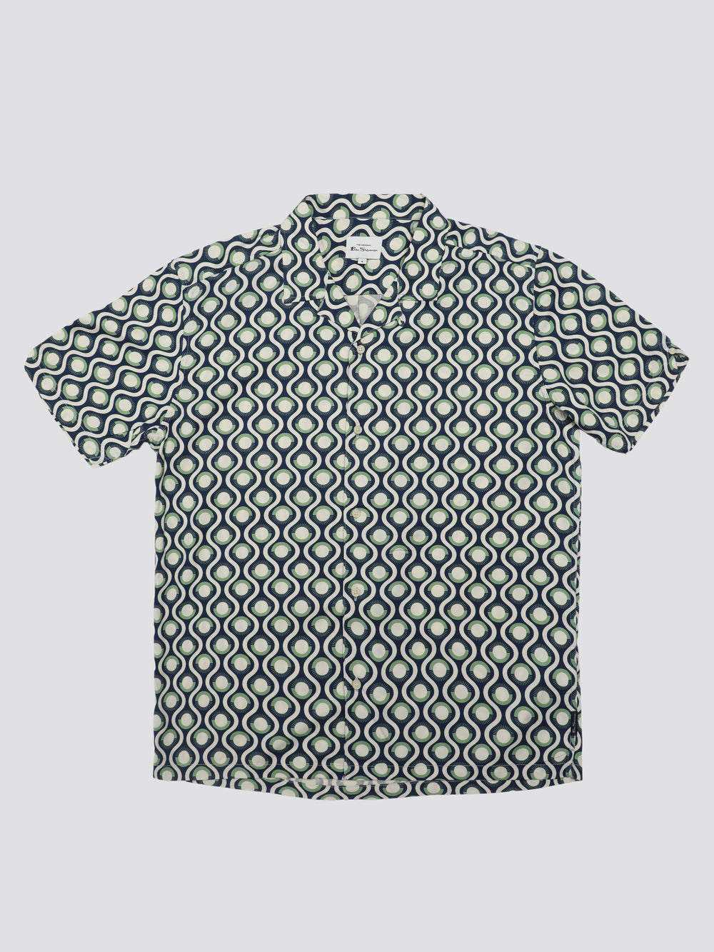 Camisas Ben Sherman Signature Retro Geo Verde | 083-DMOBAW