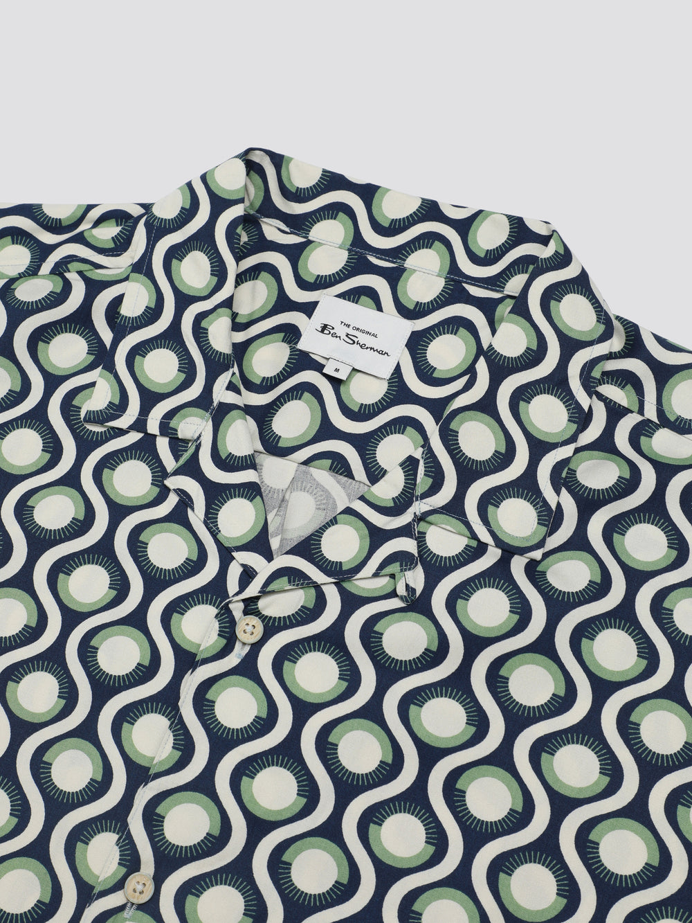 Camisas Ben Sherman Signature Retro Geo Verde | 083-DMOBAW