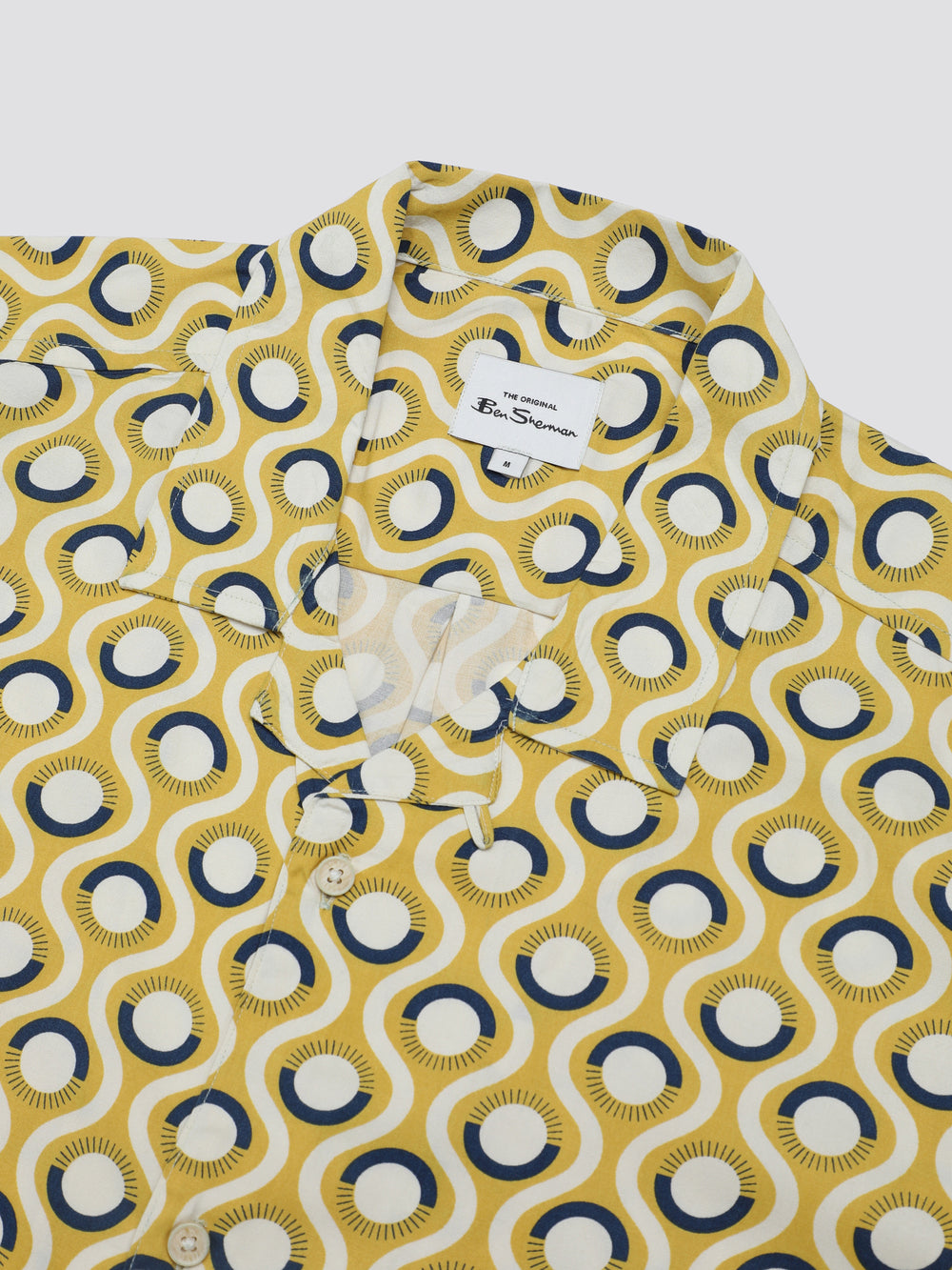 Camisas Ben Sherman Signature Retro Geo Amarillo | 285-HLNKJP