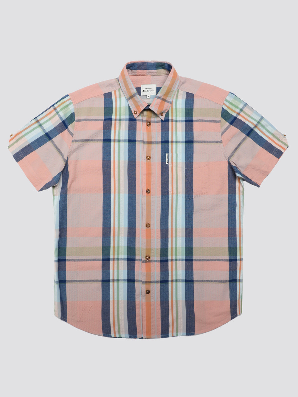 Camisas Ben Sherman Signature Seersucker Check Rosas | 312-ENUXOS