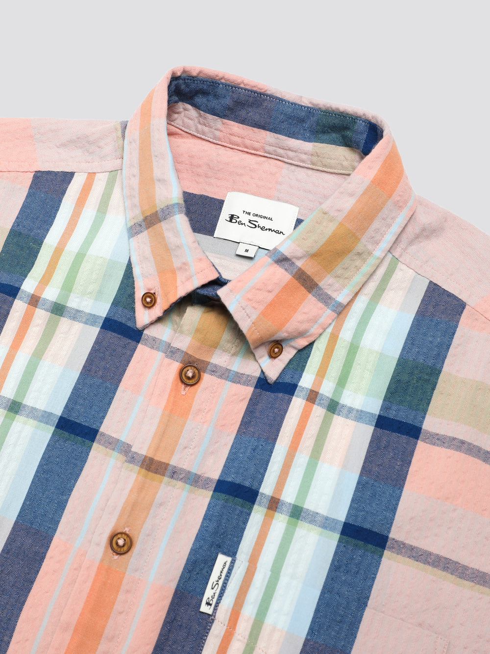 Camisas Ben Sherman Signature Seersucker Check Rosas | 312-ENUXOS