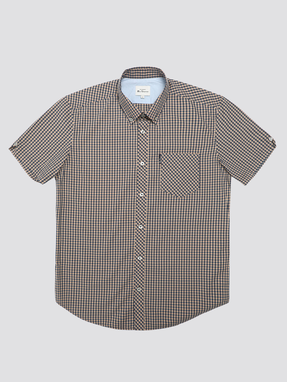 Camisas Ben Sherman Signature Short Sleeve Gingham Cobra Naranjas | 638-CNDYMQ