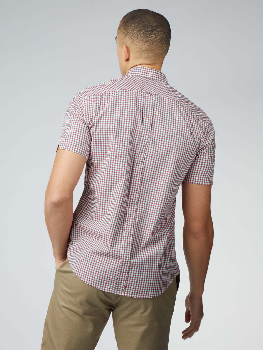 Camisas Ben Sherman Signature Short Sleeve Gingham Rojas Blancas | 897-DKQVNB