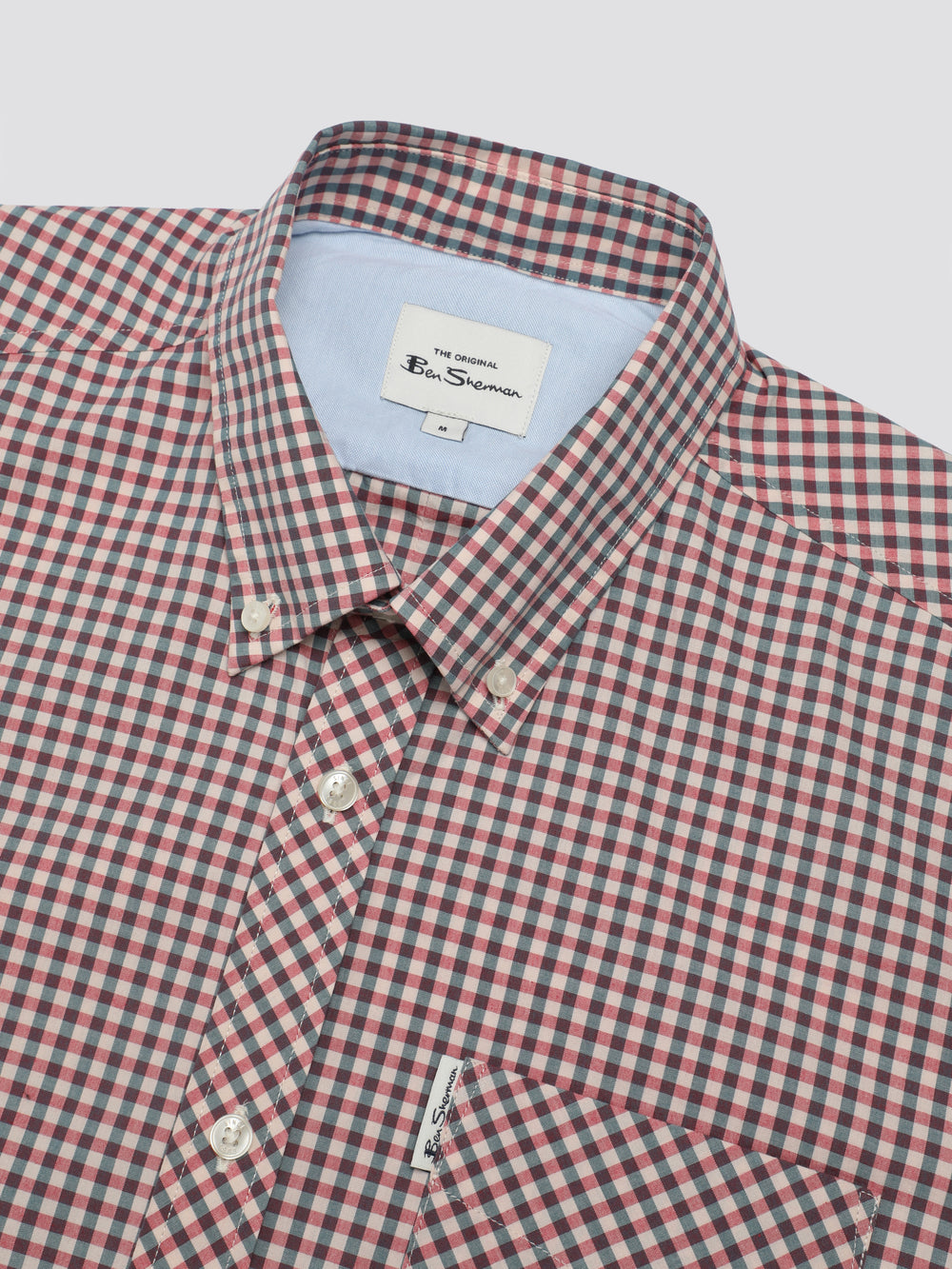 Camisas Ben Sherman Signature Short Sleeve Gingham Rojas Blancas | 897-DKQVNB