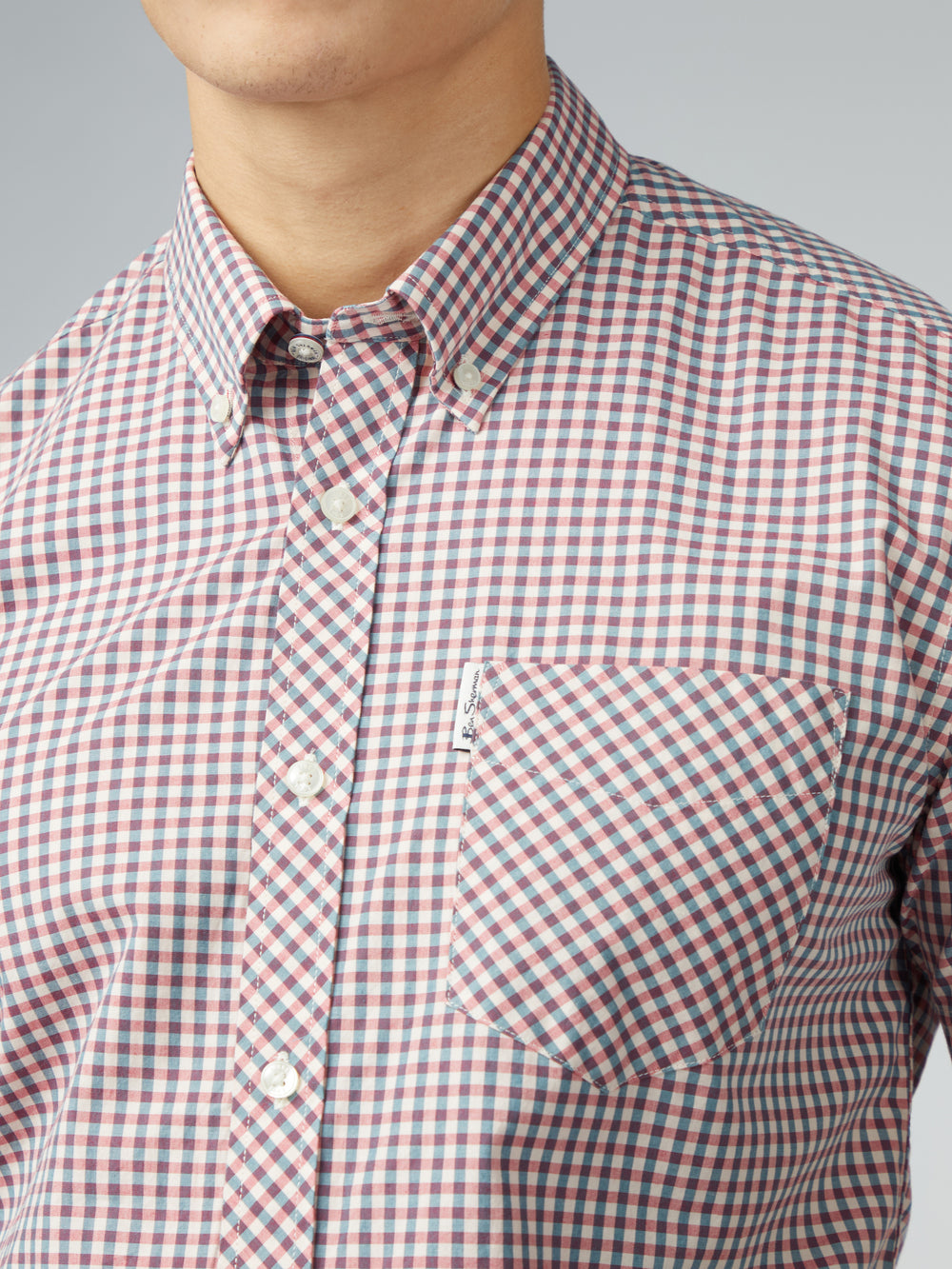 Camisas Ben Sherman Signature Short Sleeve Gingham Rojas Blancas | 897-DKQVNB