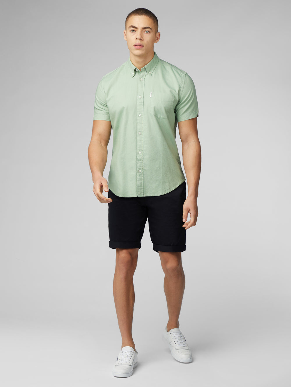 Camisas Ben Sherman Signature Short Sleeve Oxford Verde | 072-DIWUCB