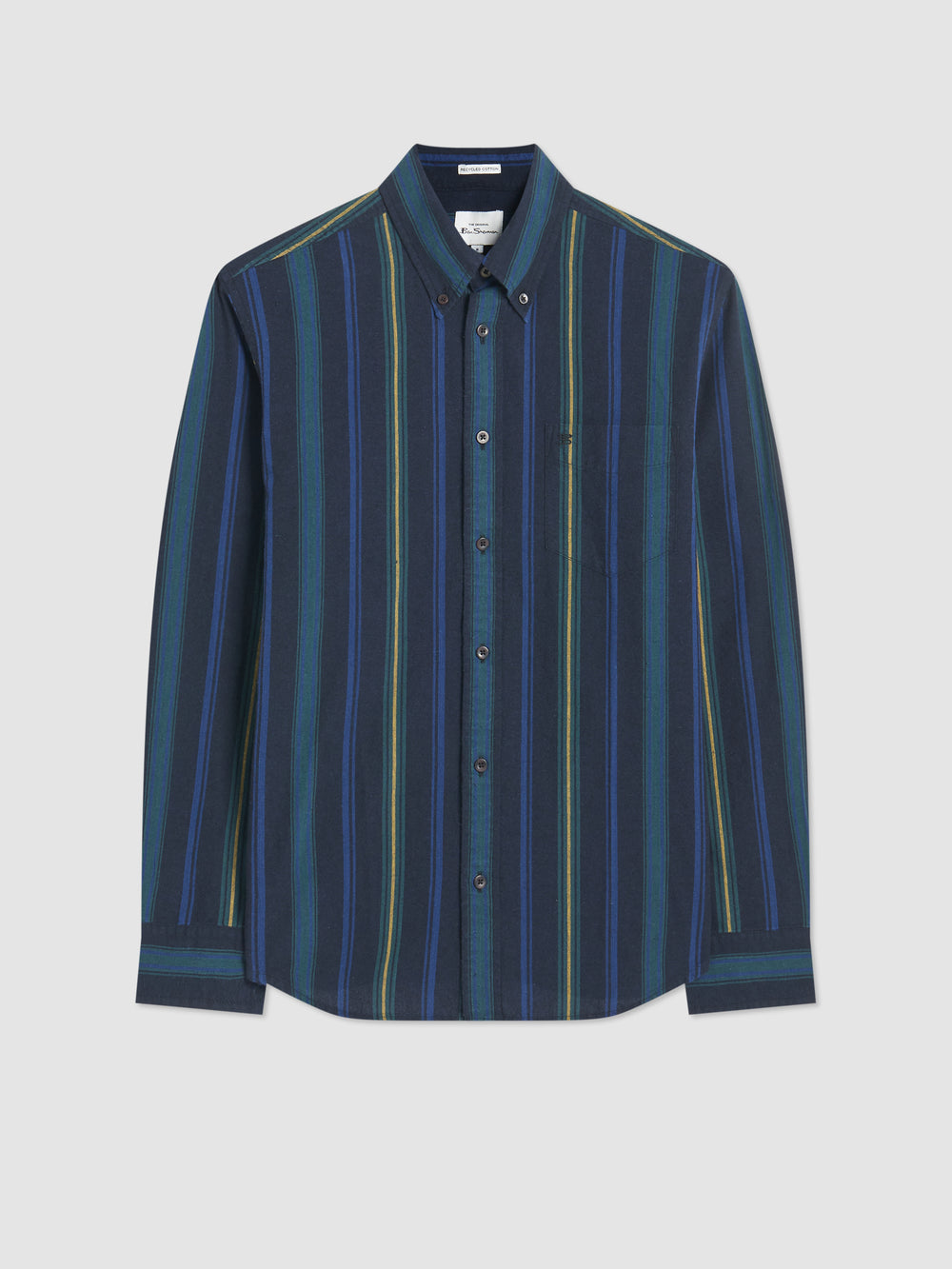 Camisas Ben Sherman Signature Striped Oxford Verde | 254-EPFHBA