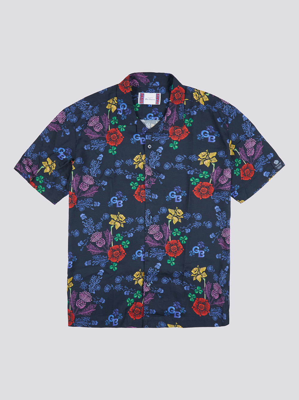 Camisas Ben Sherman Team GB Floral Azul Marino | 162-XOUNFL