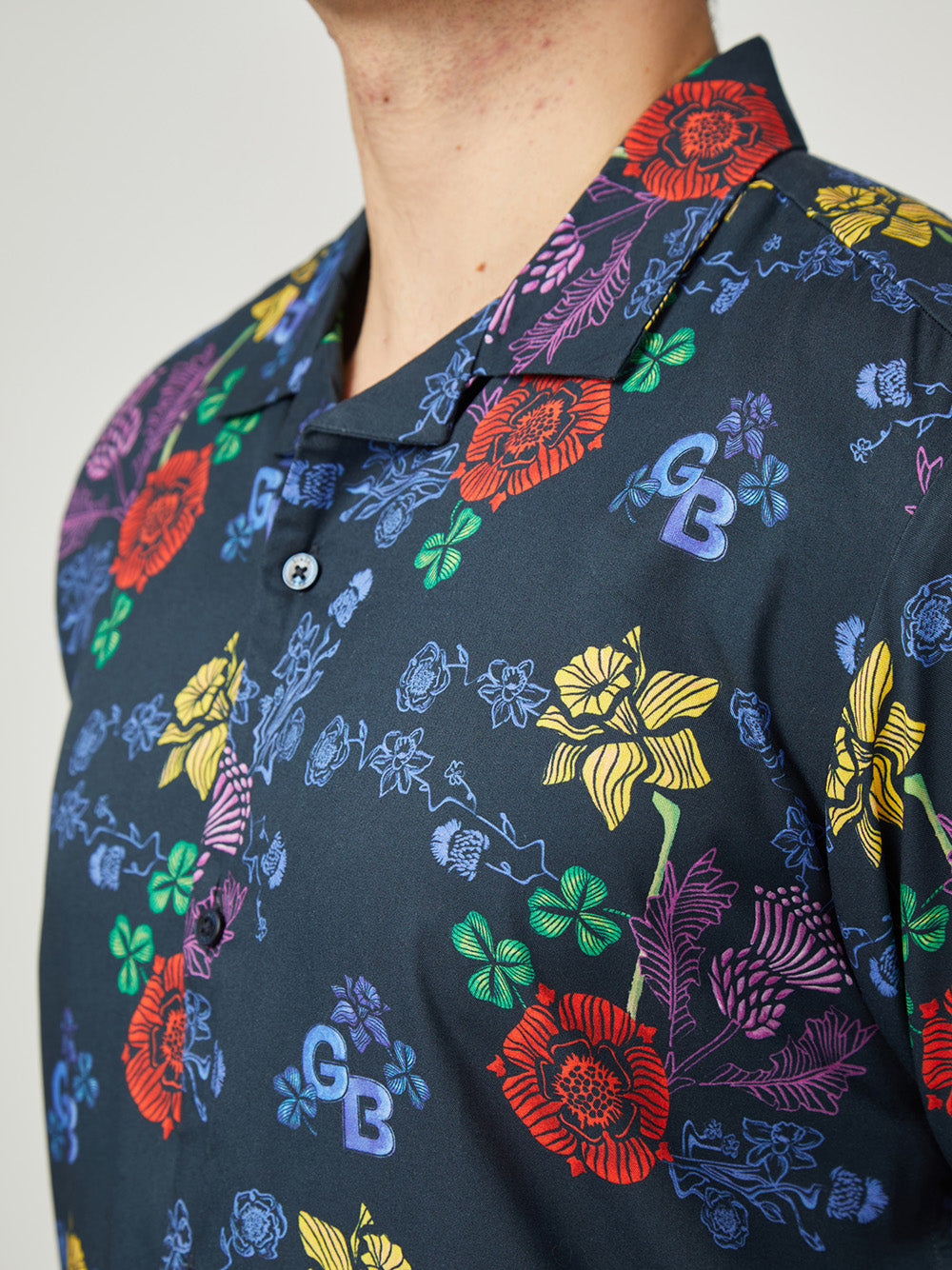 Camisas Ben Sherman Team GB Floral Azul Marino | 162-XOUNFL