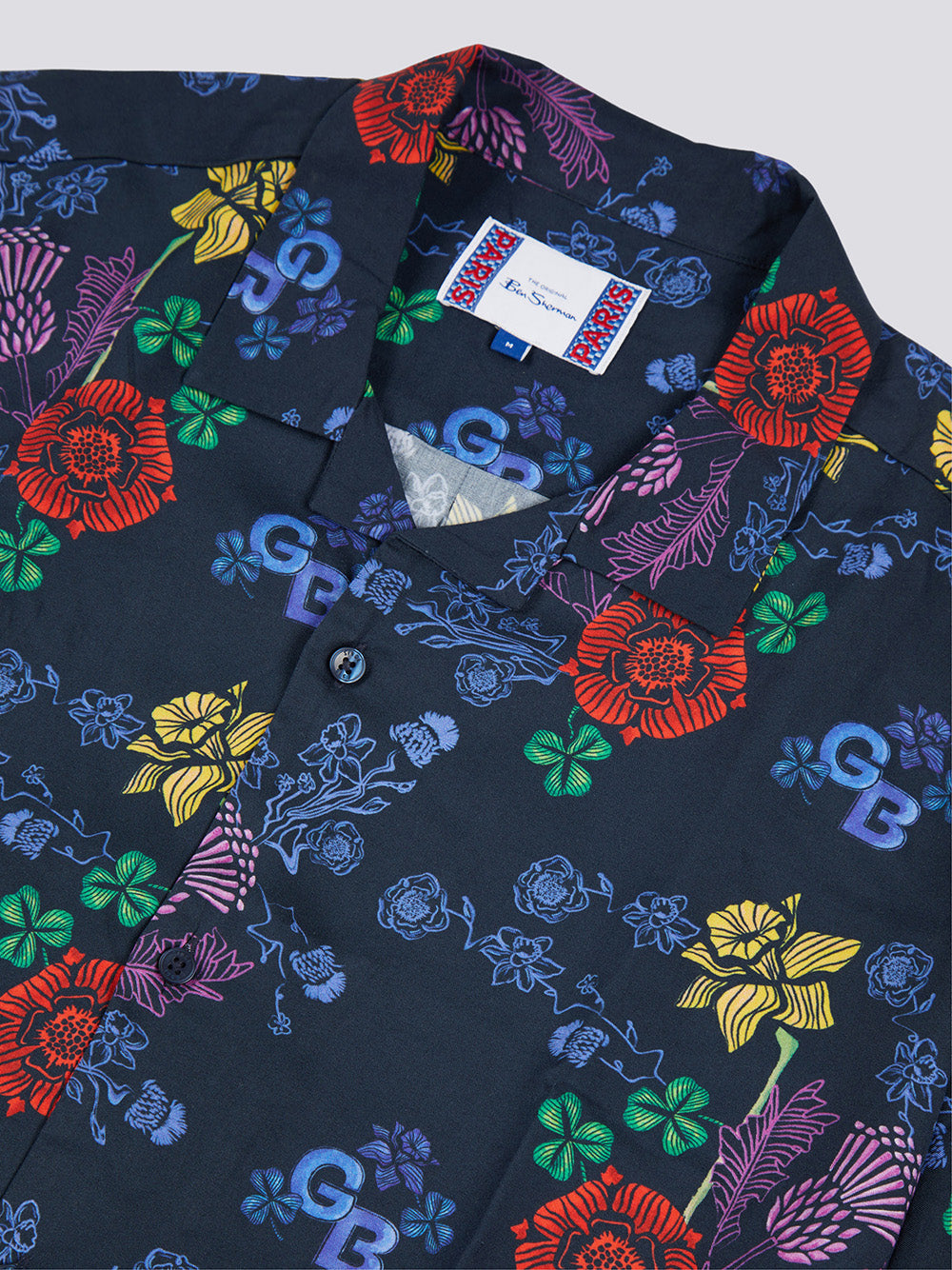 Camisas Ben Sherman Team GB Floral Azul Marino | 162-XOUNFL