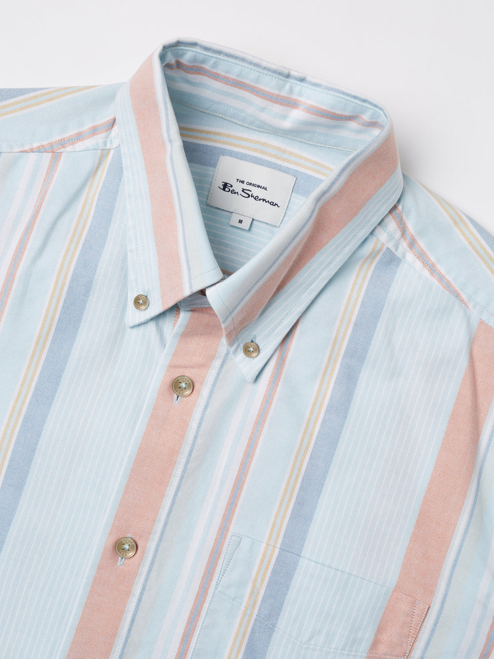 Camisas Ben Sherman The Oxford Ivy Stripe Long-Sleeve Azules | 123-KICULV