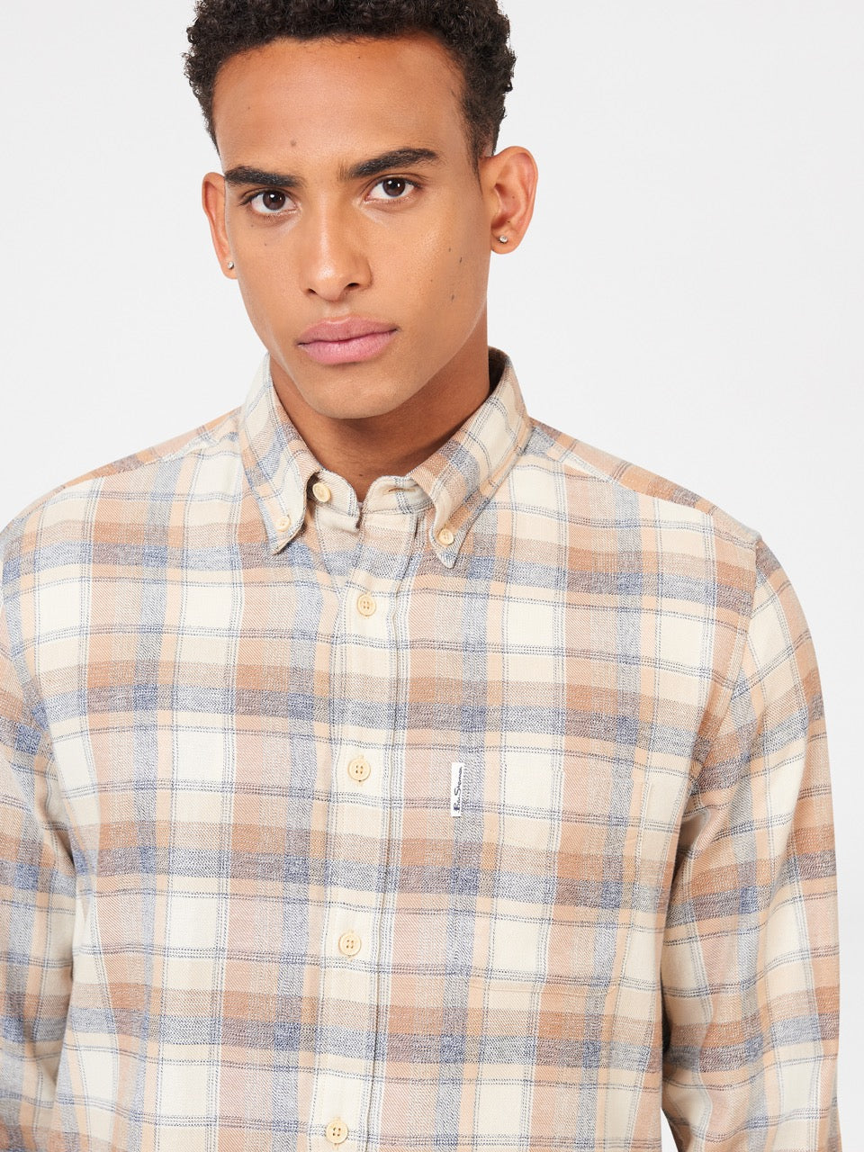 Camisas Ben Sherman Twisted Yarn Check Marrones | 371-TFXNEW