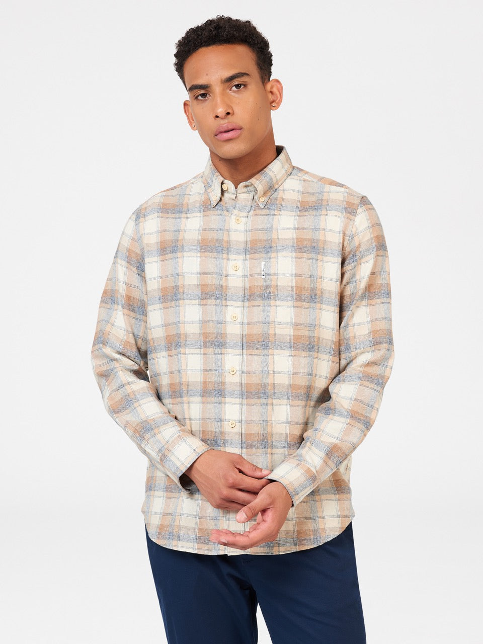 Camisas Ben Sherman Twisted Yarn Check Marrones | 371-TFXNEW