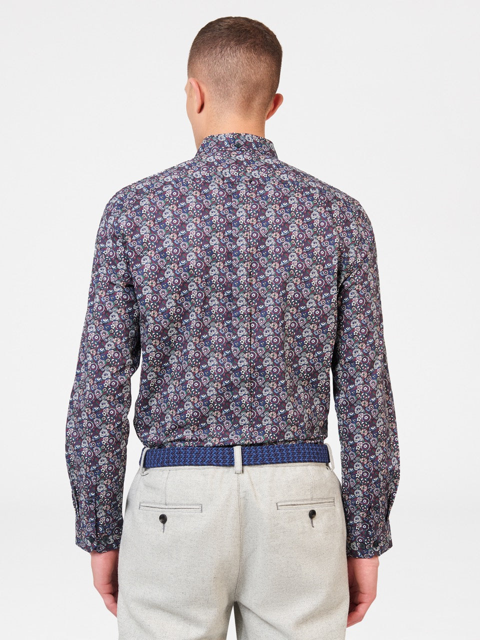 Camisas Ben Sherman Winter Floral Moradas | 538-NVWSHC