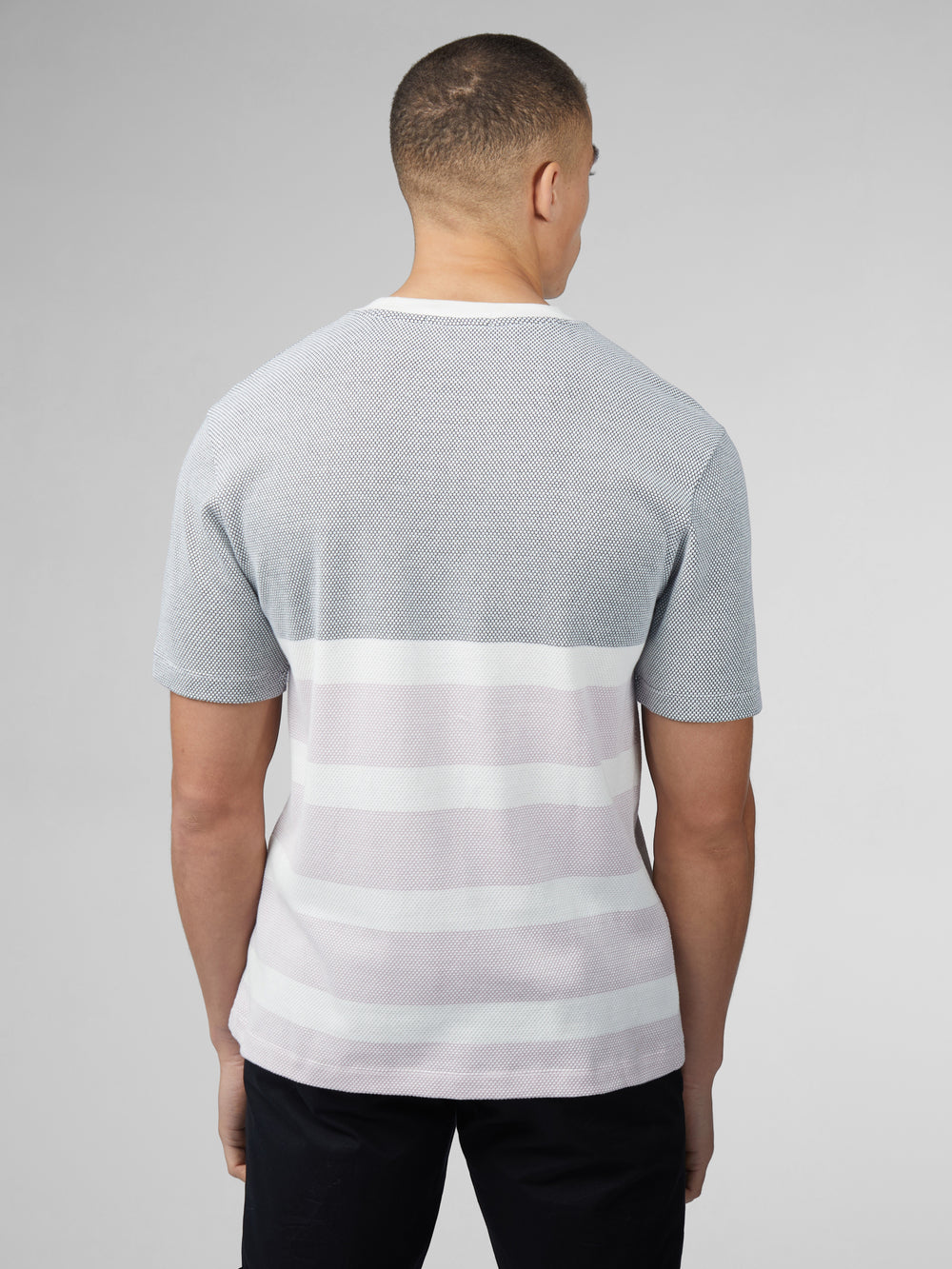 Camiseta Ben Sherman B by Ben Sherman Textured Block Stripe Azul Marino | 408-XZMAIG