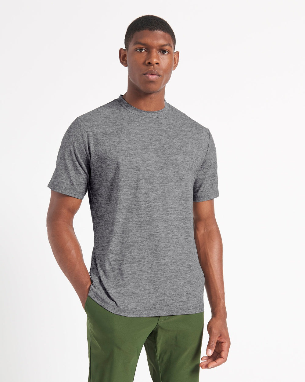 Camiseta Ben Sherman Performance Stretch Marl Gris | 360-ZKRWJC