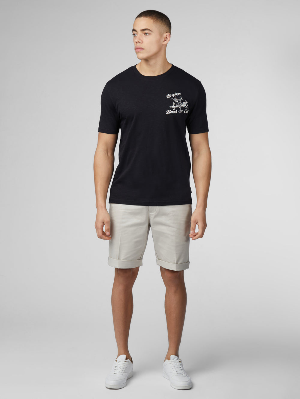 Camiseta Ben Sherman Signature Brighton Beach Club Negras | 567-SGYJUM