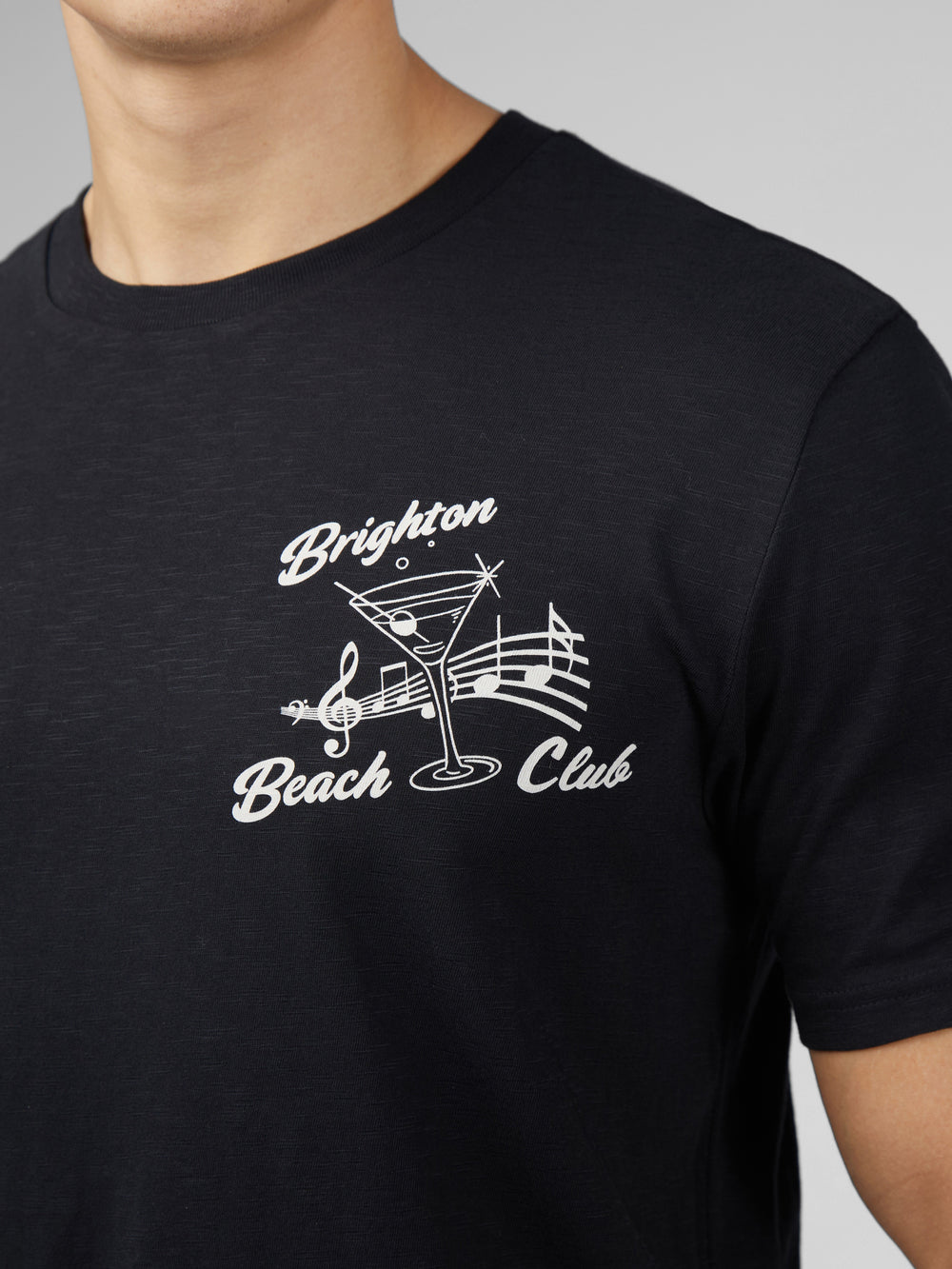 Camiseta Ben Sherman Signature Brighton Beach Club Negras | 567-SGYJUM