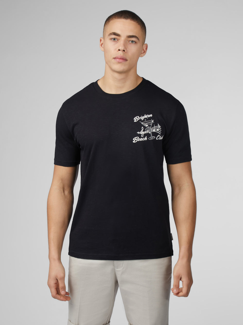 Camiseta Ben Sherman Signature Brighton Beach Club Negras | 567-SGYJUM