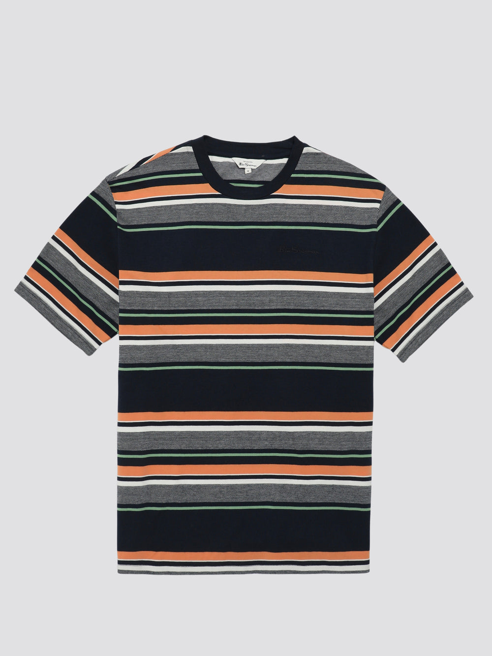 Camiseta Ben Sherman Signature Engineered Stripe Azul Marino | 520-JZEPOU