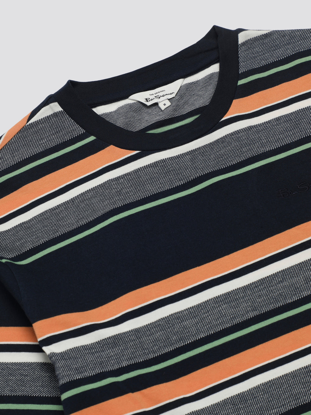 Camiseta Ben Sherman Signature Engineered Stripe Azul Marino | 520-JZEPOU