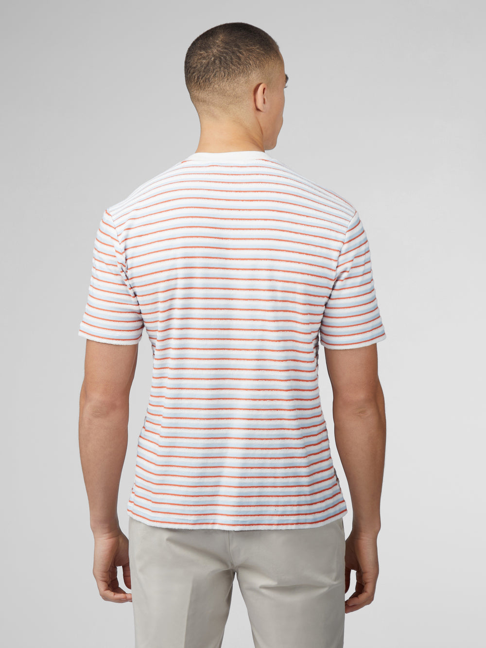 Camiseta Ben Sherman Signature Loopback Stripe Azules | 769-JKVGAR