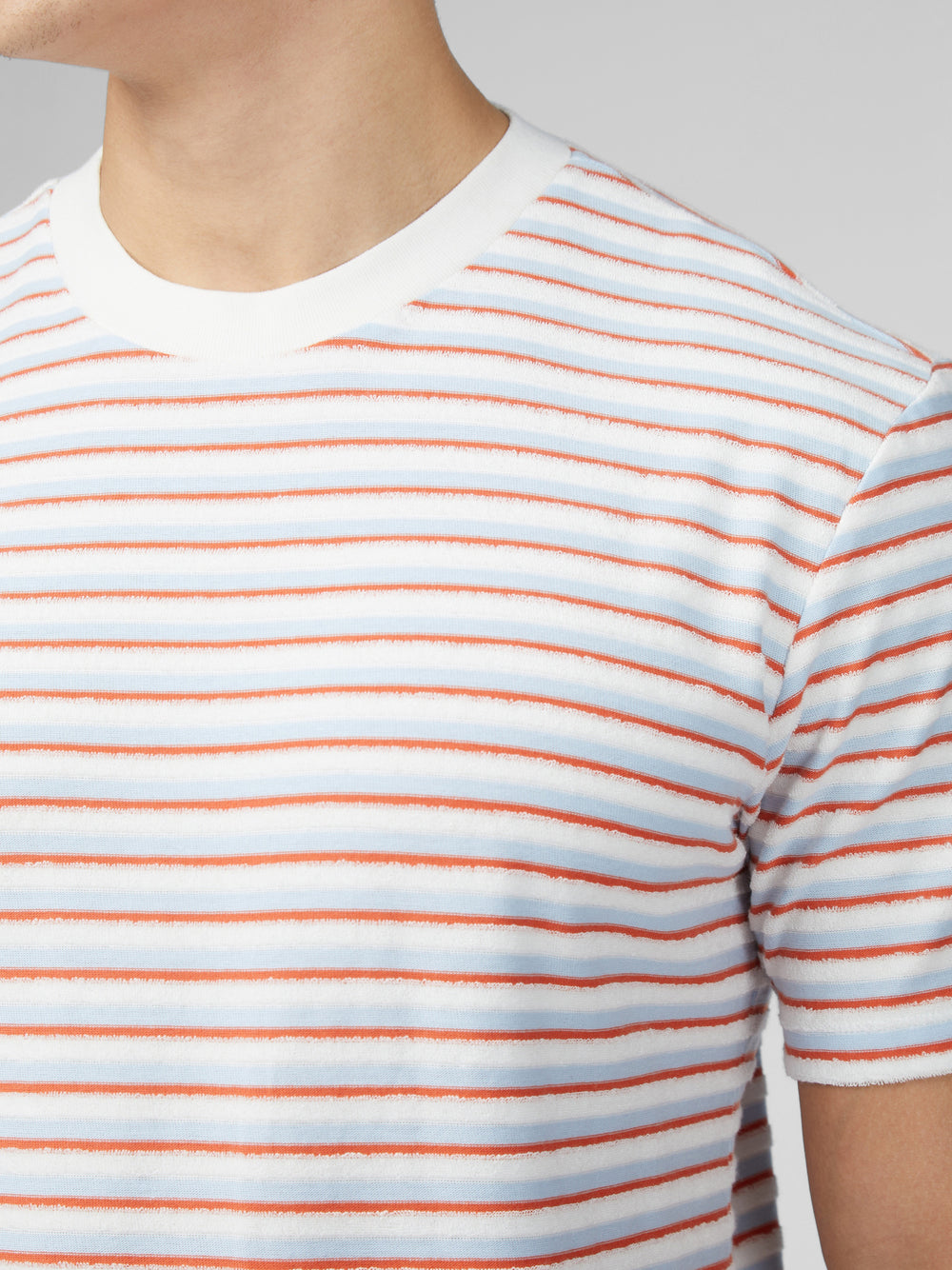 Camiseta Ben Sherman Signature Loopback Stripe Azules | 769-JKVGAR