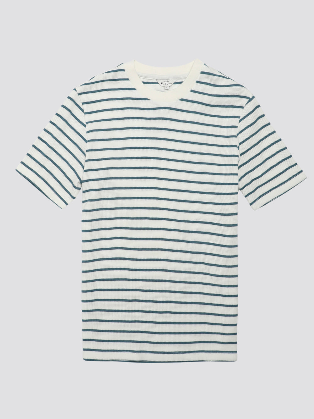 Camiseta Ben Sherman Signature Waffle Stripe Blancas | 371-BHPMTJ