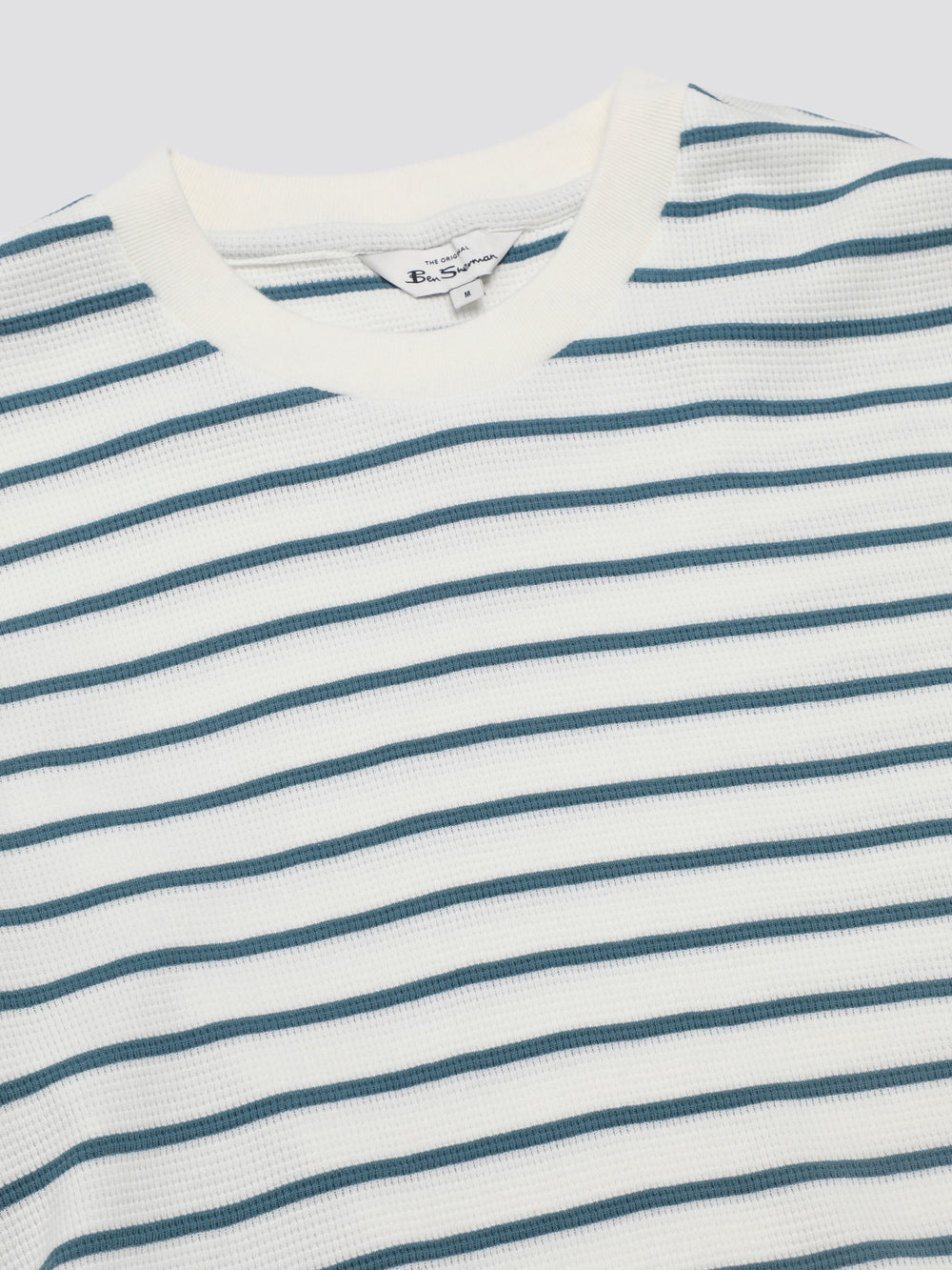 Camiseta Ben Sherman Signature Waffle Stripe Blancas | 371-BHPMTJ