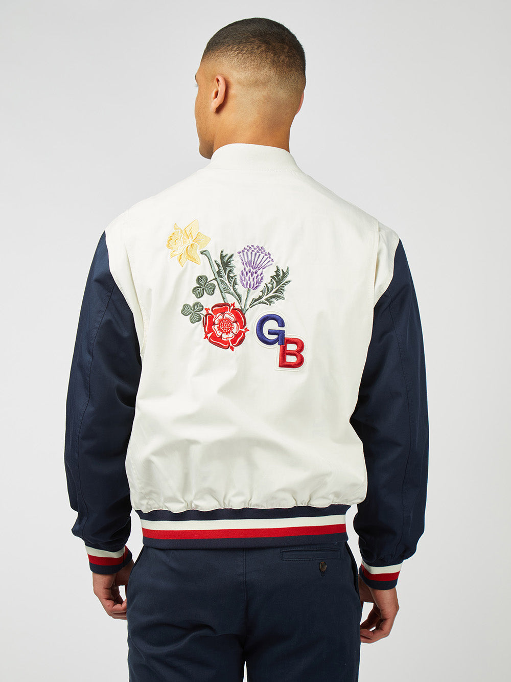 Chaquetas Ben Sherman Team GB Commercial Bomber Blancas | 498-JPCMVL