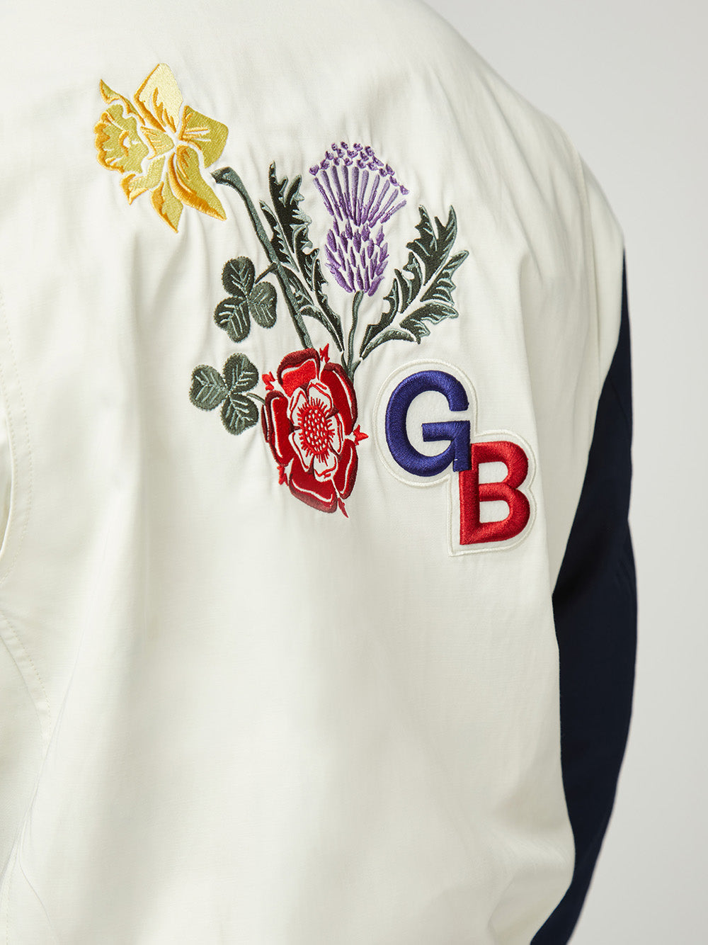 Chaquetas Ben Sherman Team GB Commercial Bomber Blancas | 498-JPCMVL