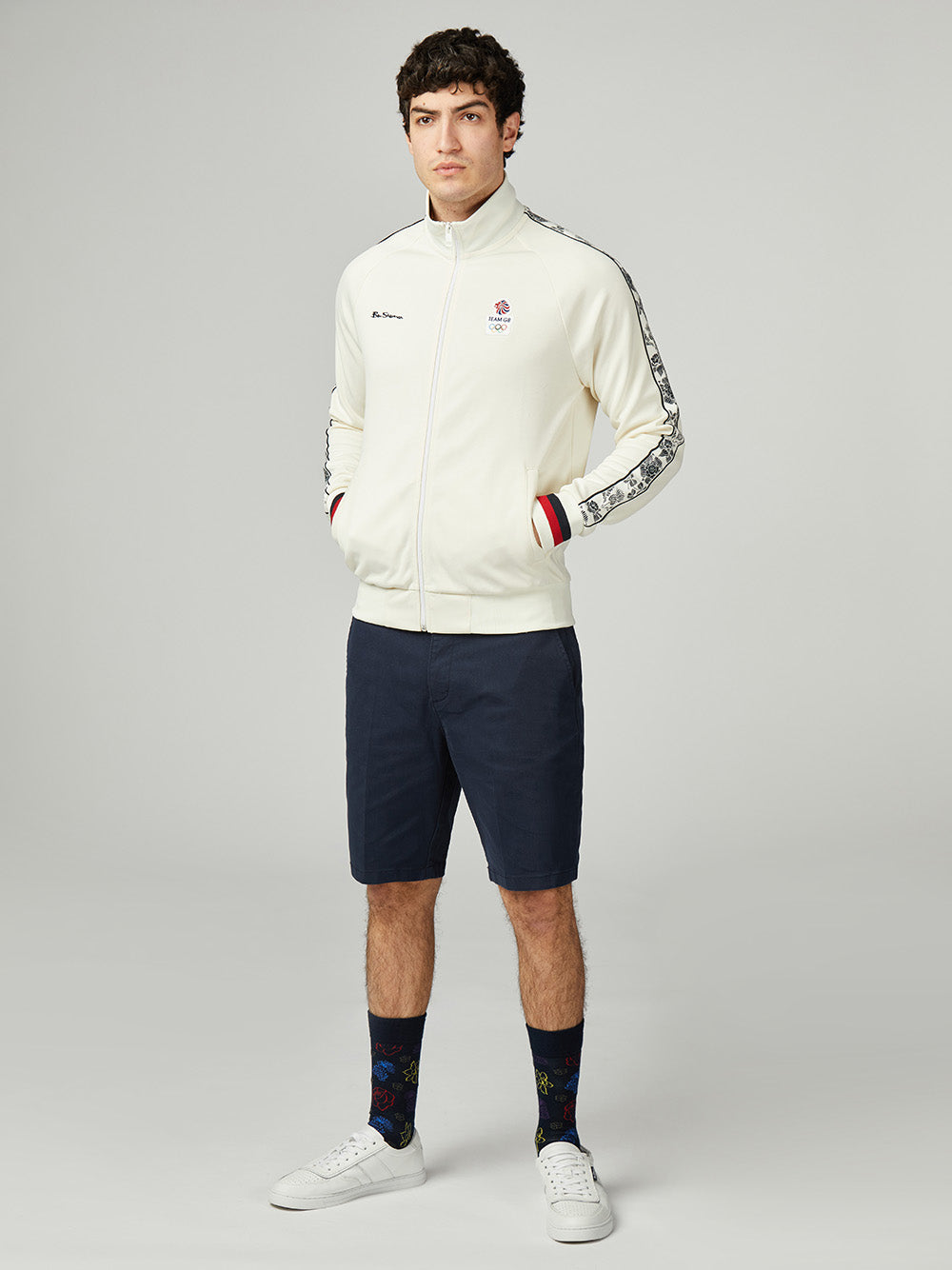 Chaquetas Ben Sherman Team GB Taped Track Top Blancas | 143-XEGJOP