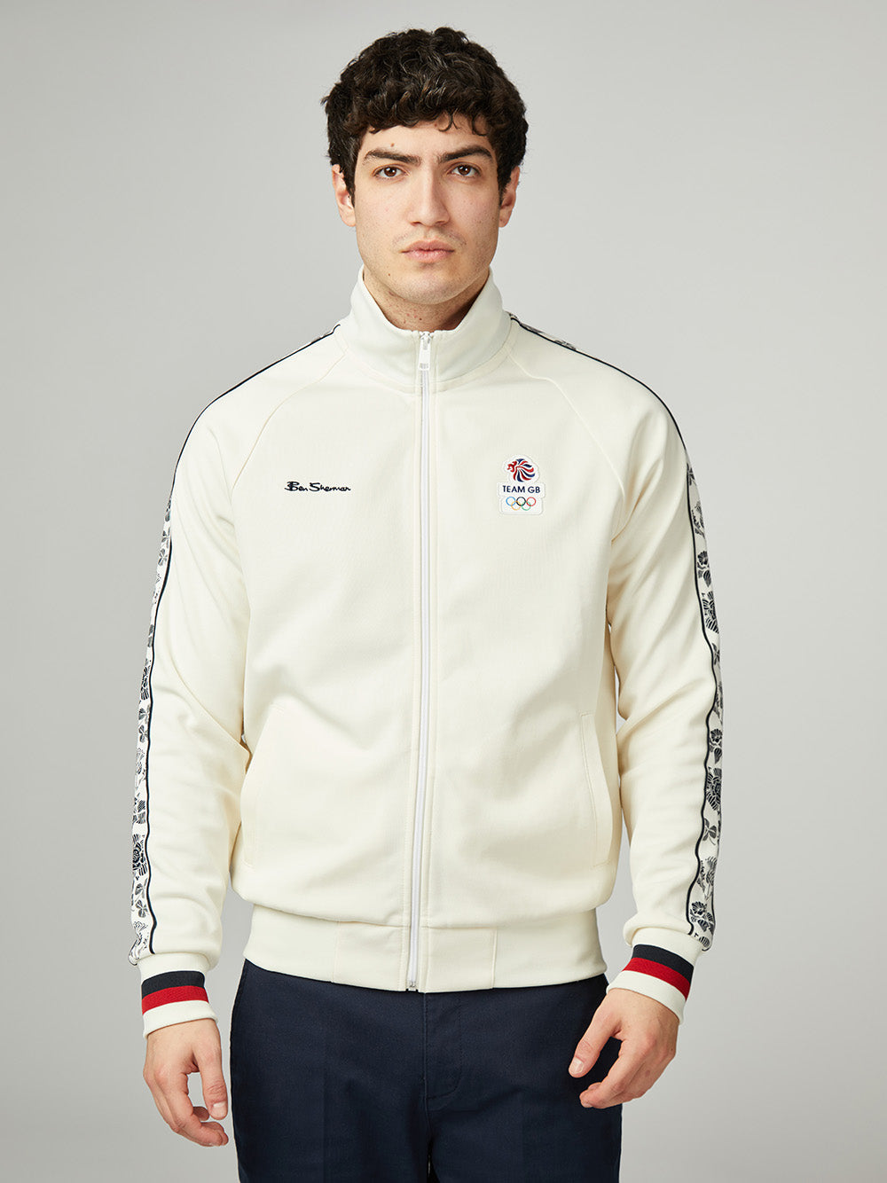 Chaquetas Ben Sherman Team GB Taped Track Top Blancas | 143-XEGJOP