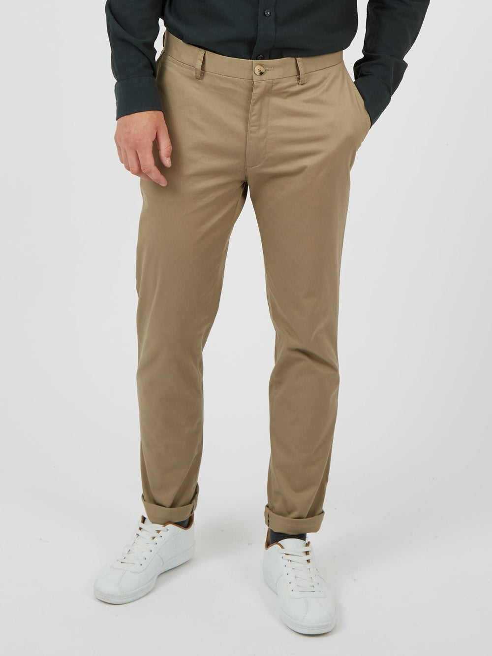 Pantalon Ben Sherman Signature Skinny Stretch Chino Gris | 813-HVSMYT